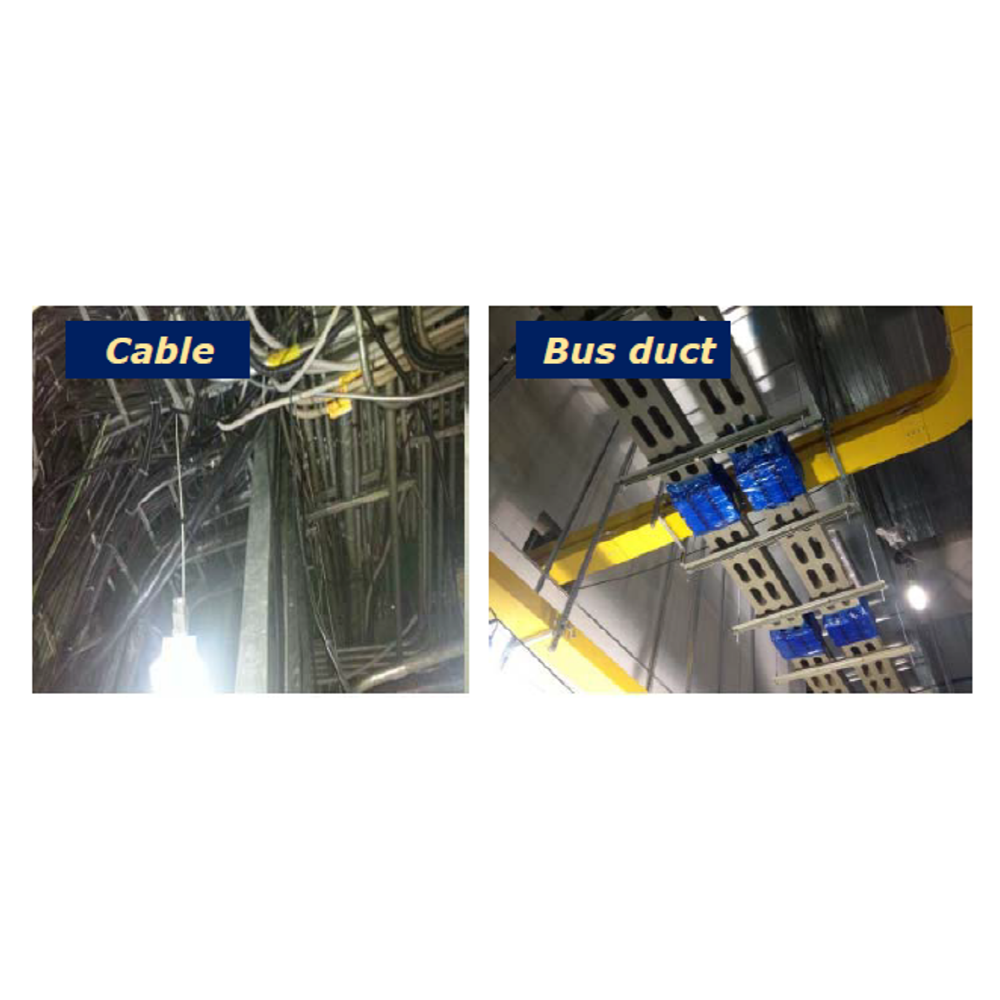 Solar rechargeable street light. Booth duct