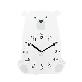 full image Lovely Polar Bear non-ticking Silent Wall Clock