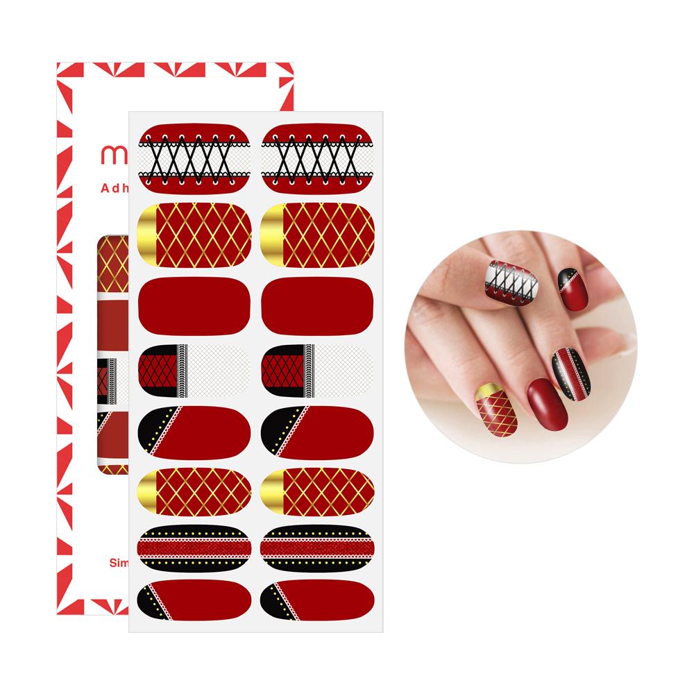 Mango10 Adhesive Nail Polish Stickers Art Design