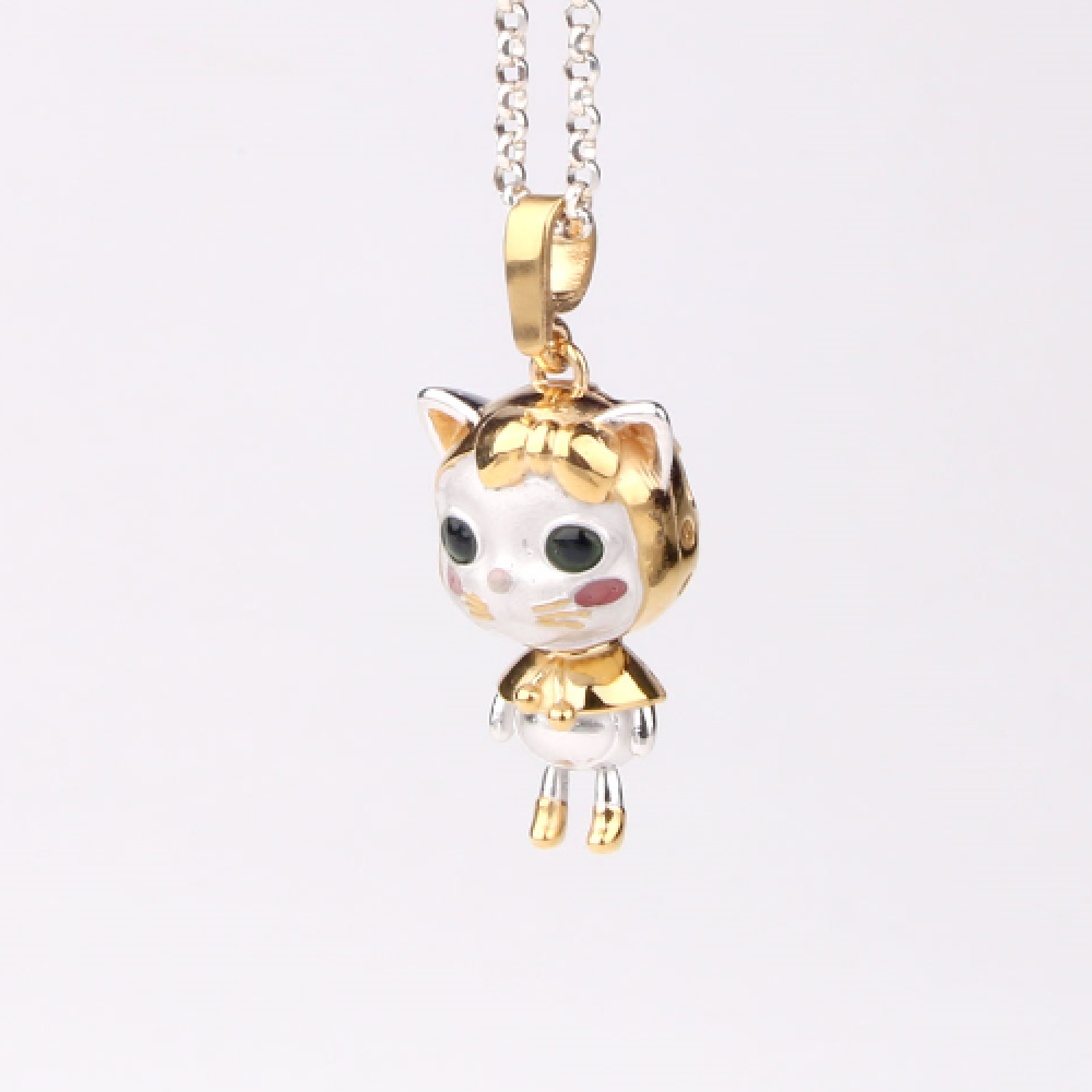 Raincoat Cat pendant