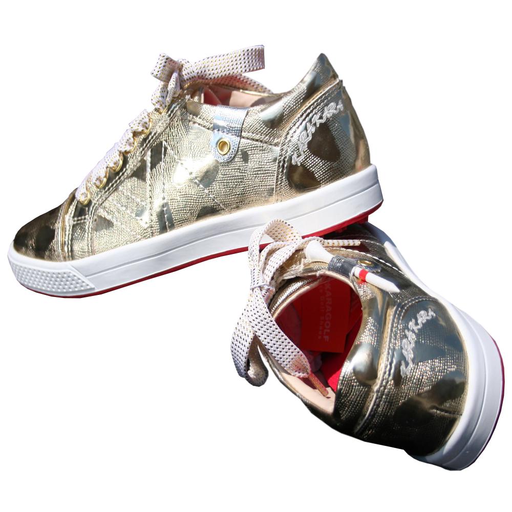 KARAKARA Spike-less Golf Shoes, KR-404, Gold