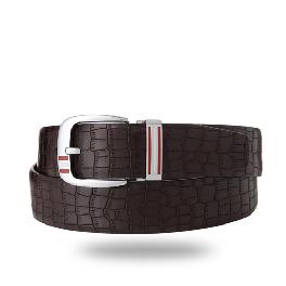 YEUNWOO cowhide Crocodile Pattern BELT x Round  Buckle