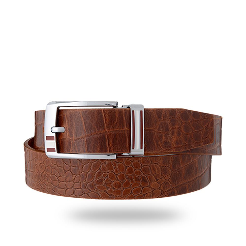 YEUNWOO cowhide Crocodile Pattern BELT x Square  Buckle