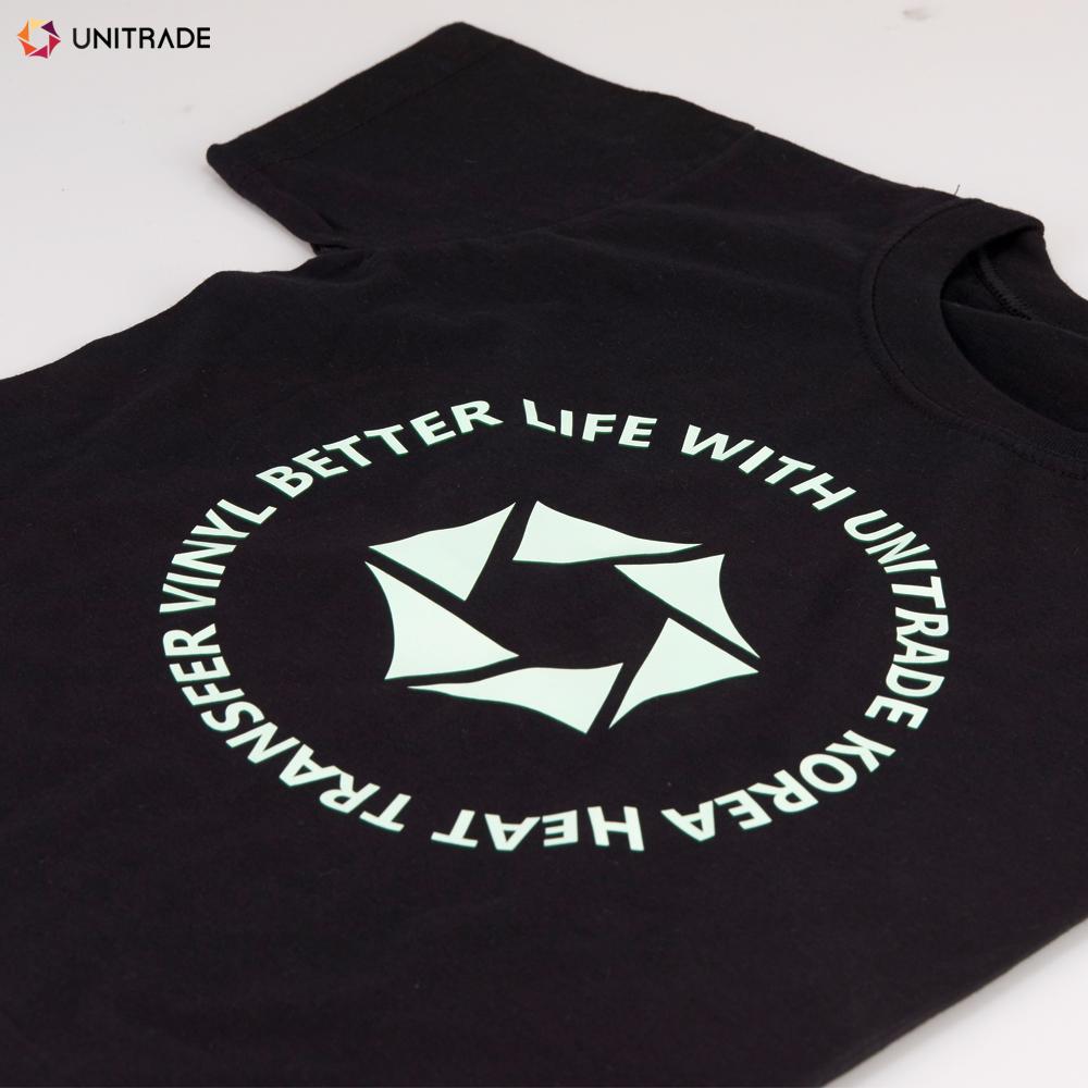 Glow in the dark heat transfer vinyl roll for textiles