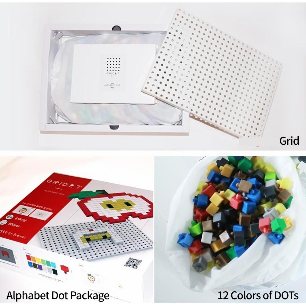 GRIDOT ALPHABET-DOT Pixel Art Block Educational for Kids Learn-Art Toy for Toddler