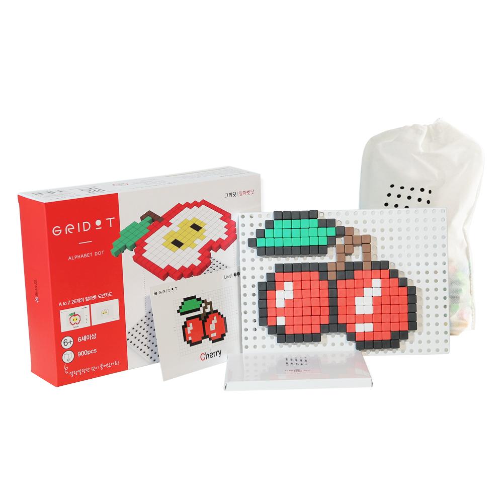 GRIDOT ALPHABET-DOT Pixel Art Block Educational for Kids Learn-Art Toy for Toddler