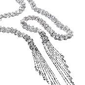 Silver embroidery crafted Scarf Necklaces : K333