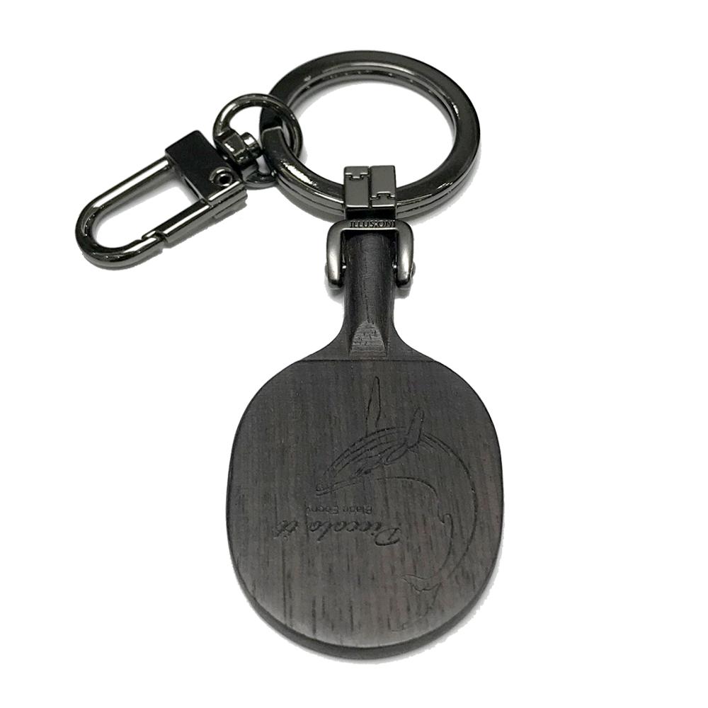 ILLUSIONI PICCOLO TT BLADE Table Tennis Racket Keychain/Key Ring_Ebony Black