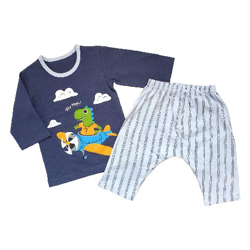 Airplane; 21SS kids 3/4 sleeves slab | sleepwear, children clothing, pajama, lounge wear, underwear, t-shirt, apparel