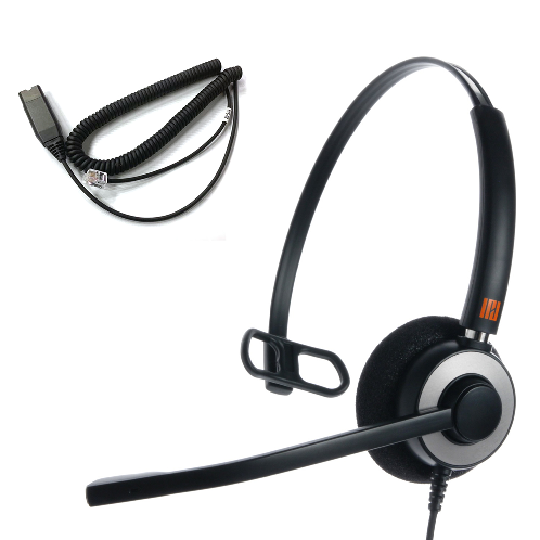 IPD IPH-160 Monaural NC Headset wit HIS-02 cable for Avaya IP 1608,1616, 9610, 9620, 9620L, 9620C, 9