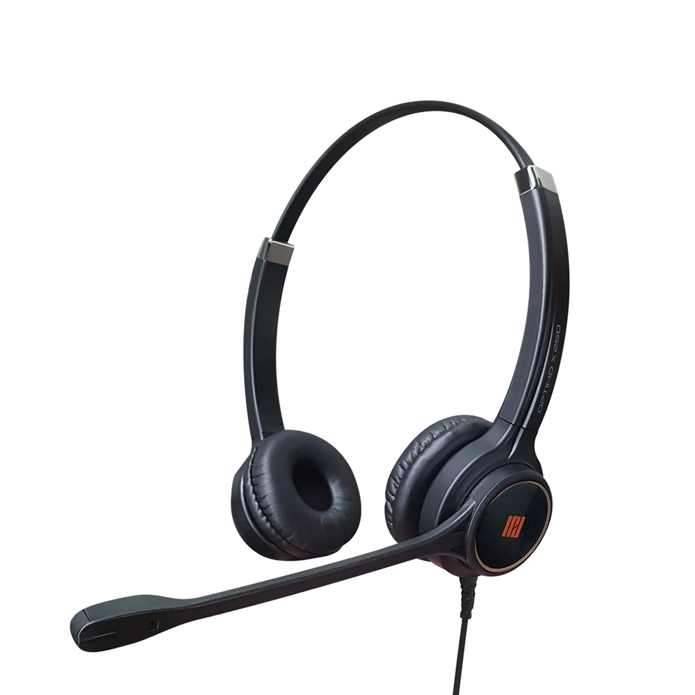 IPD IPH-255 Optimo-X Duo Ear Noise canceling, Corded Headset with HIS-02 Cable for Avaya IP1608,1616