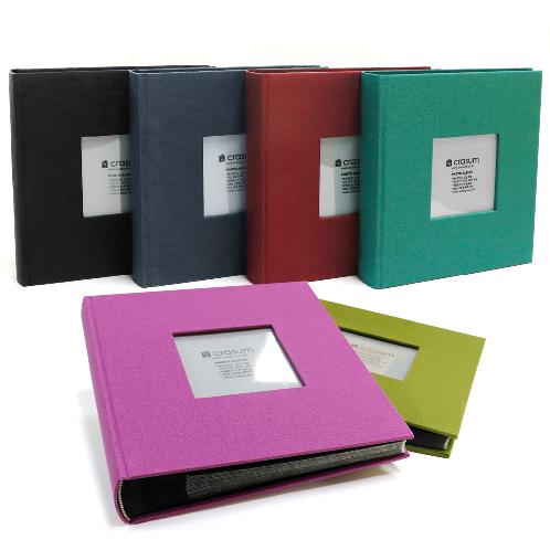 Fabric Frame Cover Photo Album 1UP, 5x7 50 Pockets (Olive green)