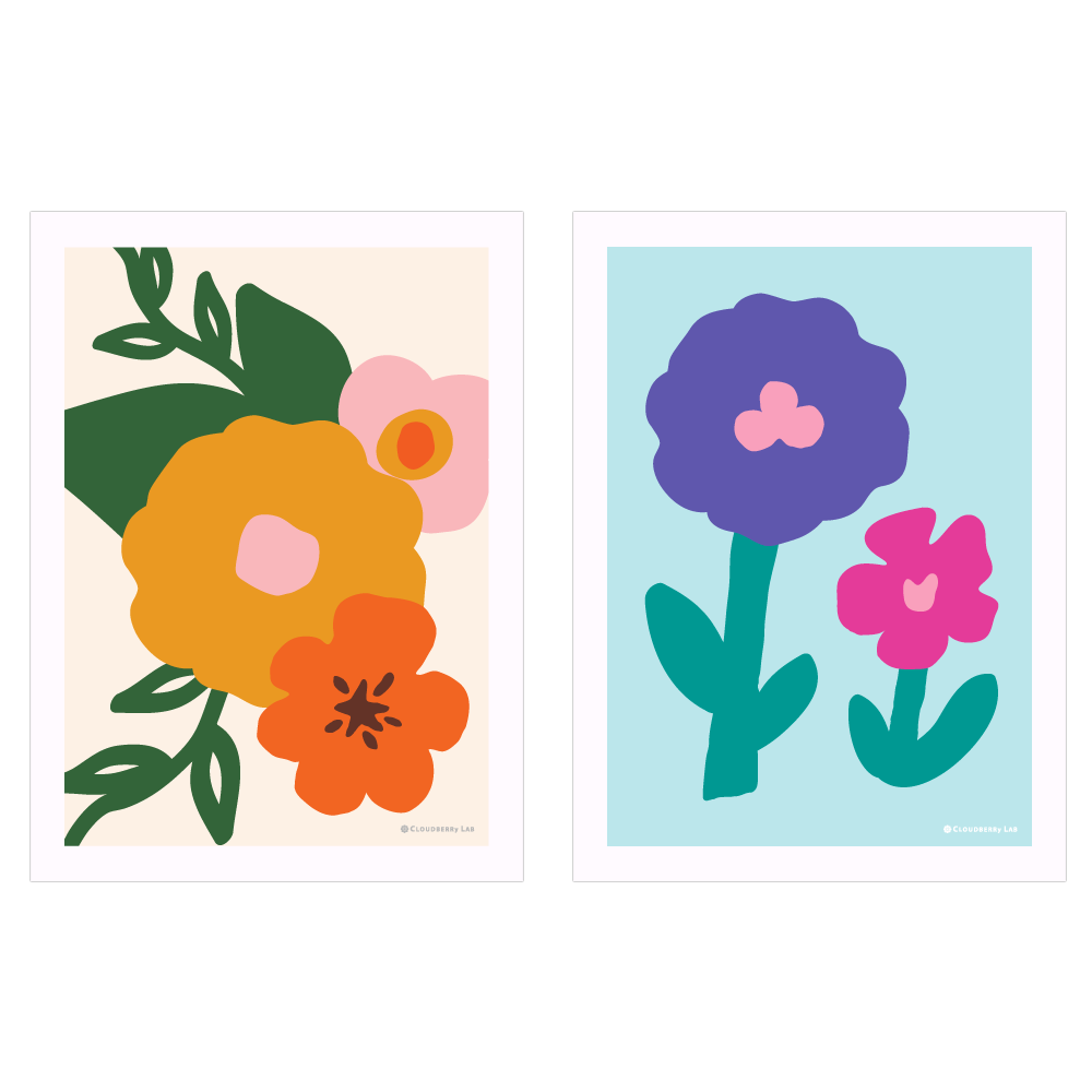 2 Types Blooming Postcard _Set of 10