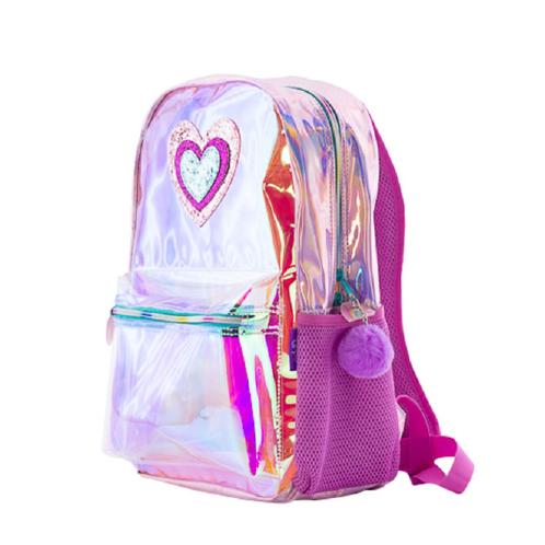 oddbiTwilight Clear Hologram Heart Bag
