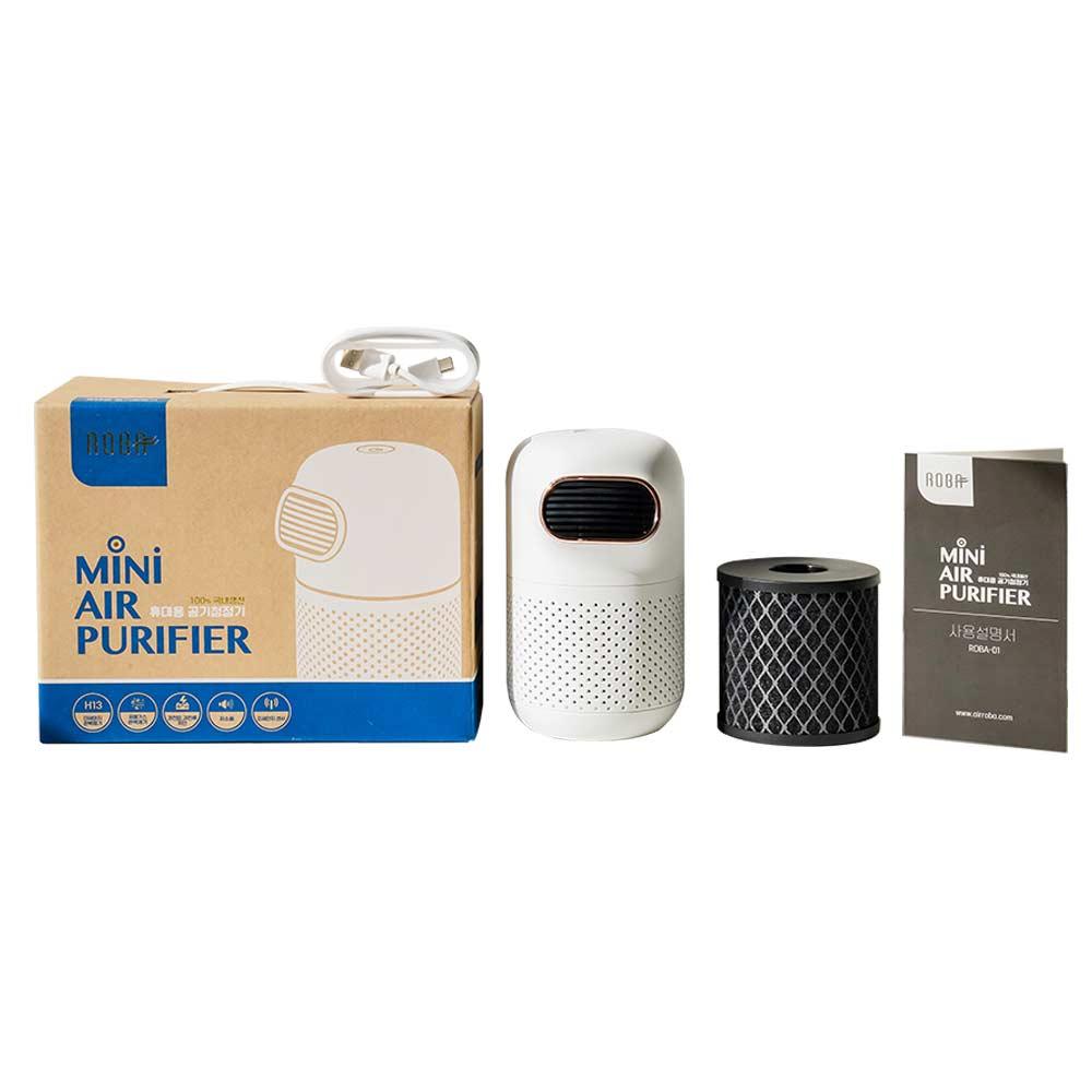 Cheongwoo C&T ROBA Mini Portable Air Purifier / Color : White