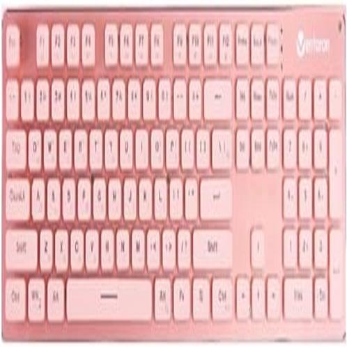 Metal Body Rose Pink Cable Keyboard