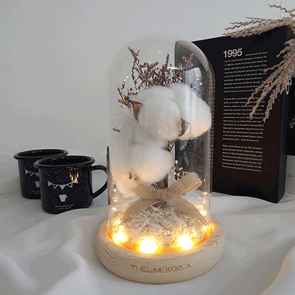 LED Cotton Glass Dome Mood Lamp Cozy Cotton Light