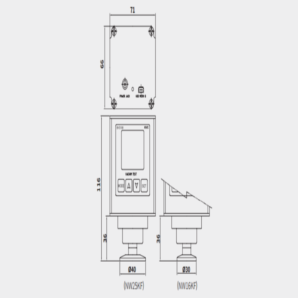 BVG100 Battery Vacuum Gauge