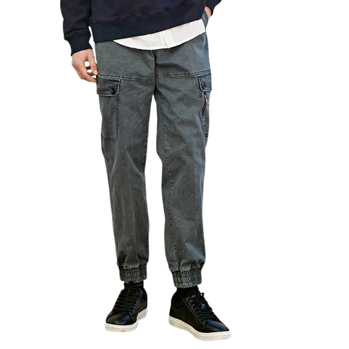 [CUSTOMUS] E-band waist zipper pocket stone-washing cargo pants CTS23SWPT244