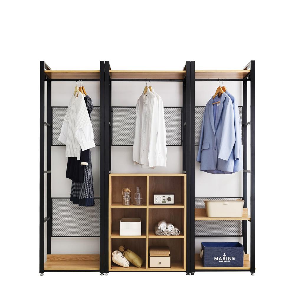 [PLANK W10] Modern furniture, Wardrobe / iron, metal, storage, drawer, fabric, display shelving rack