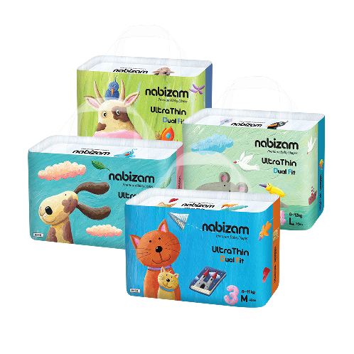 NABIZAM Ultrathin Dualfit disposable baby diapers