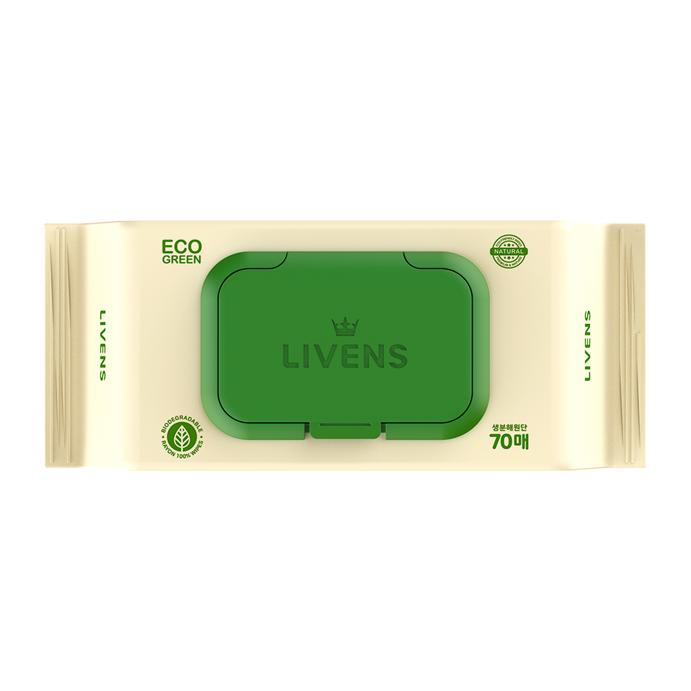 Livens Biodegradable Wet Wipes Eco Green